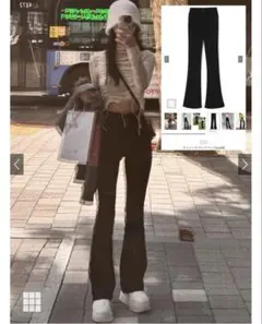 ストレッチフレアパンツ[cu34]