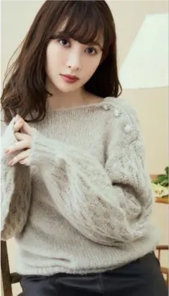amachi. Water Depth Knit LS/和紙 ニットM - メルカリ