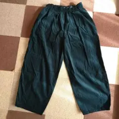 SEASON REASON ダークグリーン ワイドパンツ ゴムウエスト M