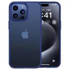 CASEKOO iPhone 15 Pro Max用 ケースマットブルー 耐衝撃