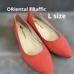Oriental Traffic レッドポインテッドトゥパンプス　レディー靴
