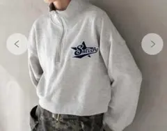 WEGOウィゴー　ハーフジップショートスウェットグレー