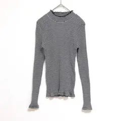 レイカズン　ニット　ハイネック　ボーダー　F 綿　インナー　春　秋　シンプル