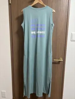 EACH ノースリーブロングワンピース ミントグリーン