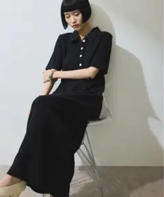 【WEB限定】ハーフスリーブポロシャツワンピース
