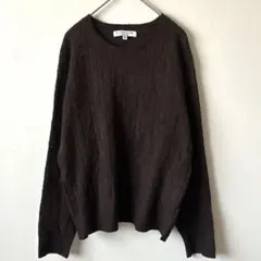 ユーエスポロアッスン　ニット　セーター　ブラウン　M トップス　クルーネック