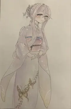 DDLC ドキドキ文芸部 ユリ 和服イラスト