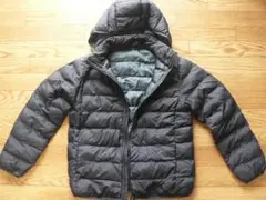 【断捨離品】ユニクロ Kids　160㎝　ダウンコート　濃紺　フード取り外し可