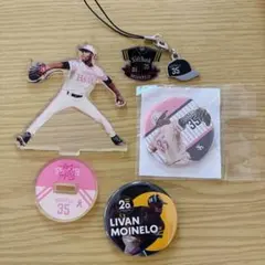 ソフトバンクホークス 缶バッジ キーホルダー ピンバッチ アクスタ モイネロ