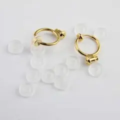 イヤリングコンバーター フェイクピアス フープイヤリング 2個 ゴールド 変換