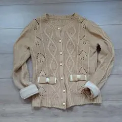 フランシュリッペ ブラック カーディガン