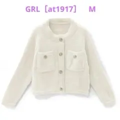 GRL ゴールドボタンショート丈ニットカーディガン [at1917]