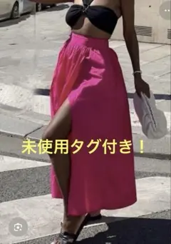 最終価格！ZARA❤︎発色が美しい巻きスカート⭐︎未使用タグ付き！のサムネイル