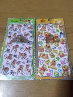 くまのプーさん バンビ プチドロップシール 2枚セット