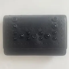 BOTTEGA黒 スタッズ付き レザー名刺入れ