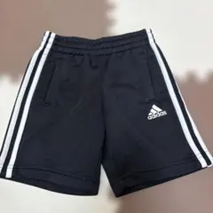 adidas 半ズボン 3本ライン 黒 100cm~