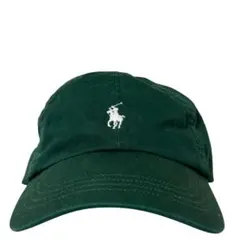 ラルフローレン　6パネルキャップ　コットンツイル生地　グリーン　ホワイト