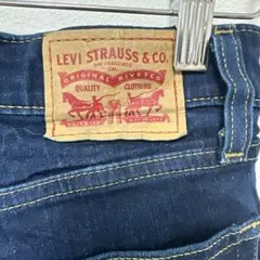 リーバイス レディース ボトムス 無地 M 紺 綿 ストレッチ ブーツカットのサムネイル