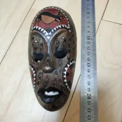 木彫り お面 仮面 壁掛け インテリア 魔除け バリ島 アジアン 民族