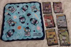 タイトーくじ　侍ジャパン×サンリオキャラクターズ　タオル　クリアカードセット