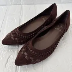 美品❣️LE TALON ルタロン ポインテッドトゥ フラット 23.5㎝