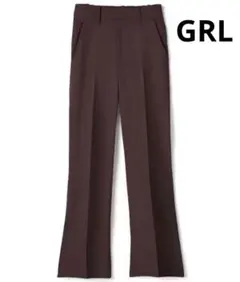GRL センタープレスフレアパンツ