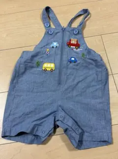 MIKI HOUSE FIRST デニム風　サロペット　ロンパース 80cm