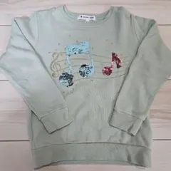 GLOBAL WORK 音符刺繍 トレーナー 110