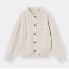 GU ケーブルコクーンカーディガン　ニットカーディガン