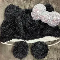 ユニバ USJ ハローキティ ファンキャップ 黒