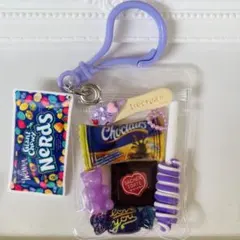 ガチャ詰めポーチ/キャンディーバッグキーホルダー/紫