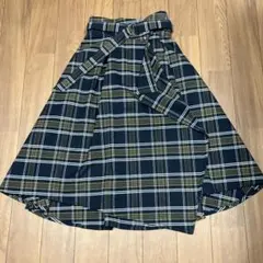 ページボーイ　チェック柄巻きスカート