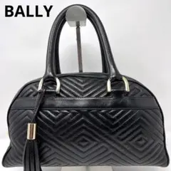 【美品】BALLY バリー ハンドバッグ キルティング タッセル レザー 黒