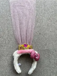 X5158 USJユニバ購入　ハローキティ　ピーチ姫 カチューシャ　ベール