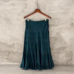 comme ca ism ティール プリーツロングスカート フリル付き