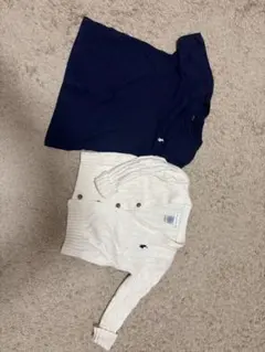 Ralph Lauren ホワイトカーディガンとネイビーポロシャツセット