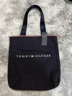 TOMMY HILFIGER トートバッグ 黒 キャンバス