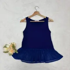 ［GREEN LABEL RELAXING］ノースリーブチュニック（F）ブルーのサムネイル