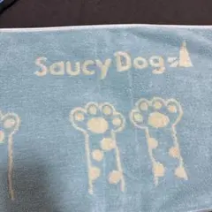 犬の手フェイスタオル/スカイブルー SaucyDog