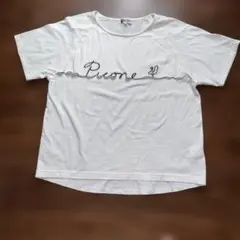 PICONE 半袖 カットソー ホワイト ロゴ刺繍のサムネイル
