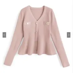 【新品】GRL Vネックペプラムニットトップス[lt114]