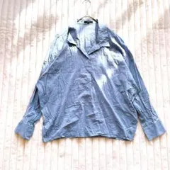 COMME CA ISM コムサイズム　長袖シャツ　ブラウス　XL ライトブルー