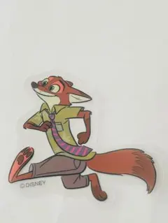 ディズニー　ズートピア　ニック　貼ってはがせる　 クリアステッカーシール