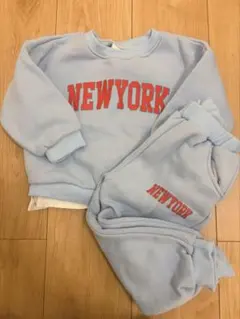 NEWYORK ロゴ トレーナー パンツ セットアップ 2-3Y