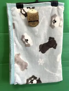 【新品】シュナウザー　シルクマイヤー　ブランケット ひざ掛け　毛布　もこもこ