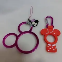 ディズニー ミニー カラビナ ストラップ ペットボトルホルダー