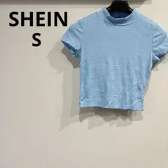 1点もの✨️SHEIN 【S】ライトブルー 半袖 Tシャツ おしゃれ 可愛い
