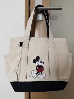 ディズニー　ミッキーマウス トートバッグ ベージュ