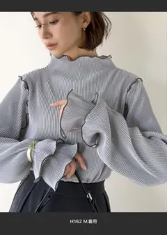 classicalelf フリル ハイネック プリーツシャツ M