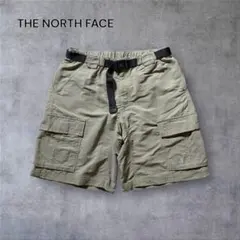 1442古着THE NORTH FACEカーゴショートパンツウエストベルトY2K